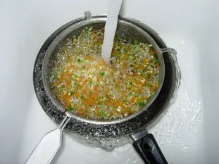 Vieiras con verduras crocantes, sabayon con vino savagnin reducido : Foto de la etapa5