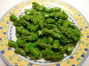 Vieiras con puntas de espárragos verdes y parmesano : Foto de la etapa4