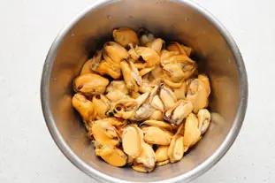 Curry de mejillones y repollo (col) : Foto de la etapa2