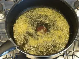 Croustade de langostinos con puerros : Foto de la etapa3