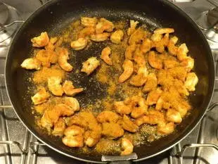 Curry de camarones express