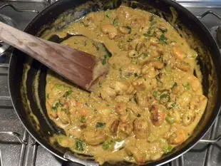 Curry de camarones express : etape 25