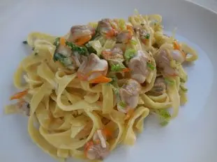 Tagliatelles con almejas
