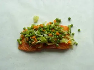 Salmón en papillote con verduritas : Foto de la etapa7