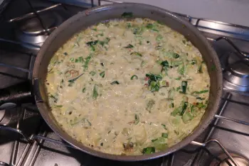 Filete de pescado con puerros y crema de mostaza