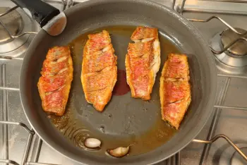 Filete de salmonete con calabacines : Etapa 7