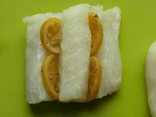 Filete de pescado al limón confitado