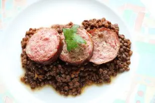 Cazuela de salchicha y lentejas  : Foto de la etapa8