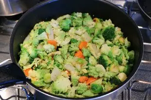 Chuleta de ternera con verduras