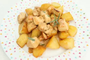 Filetes de pollo con salsa cancoillotte