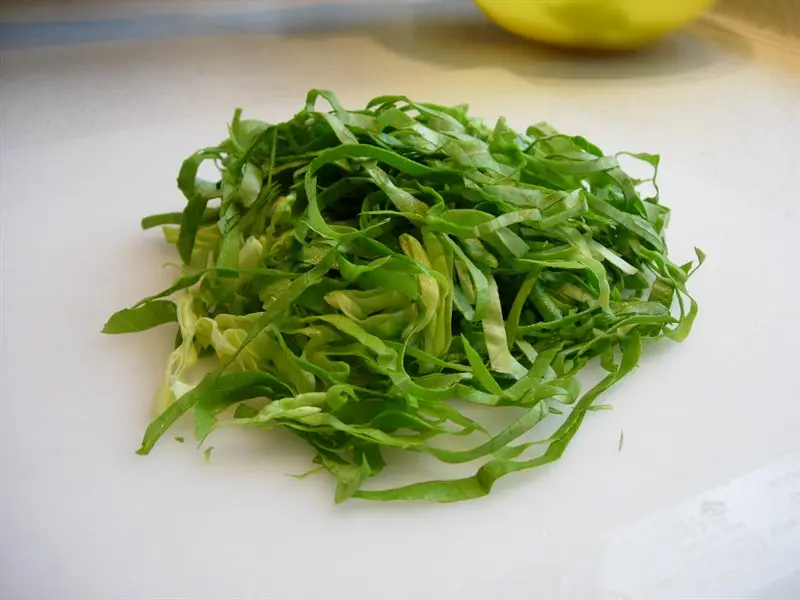 Chifonada de lechuga