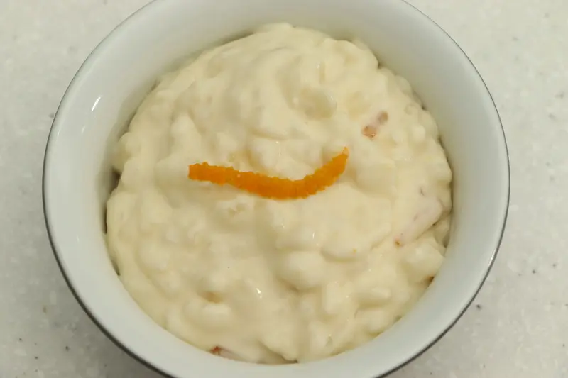 Arroz con leche a la naranja