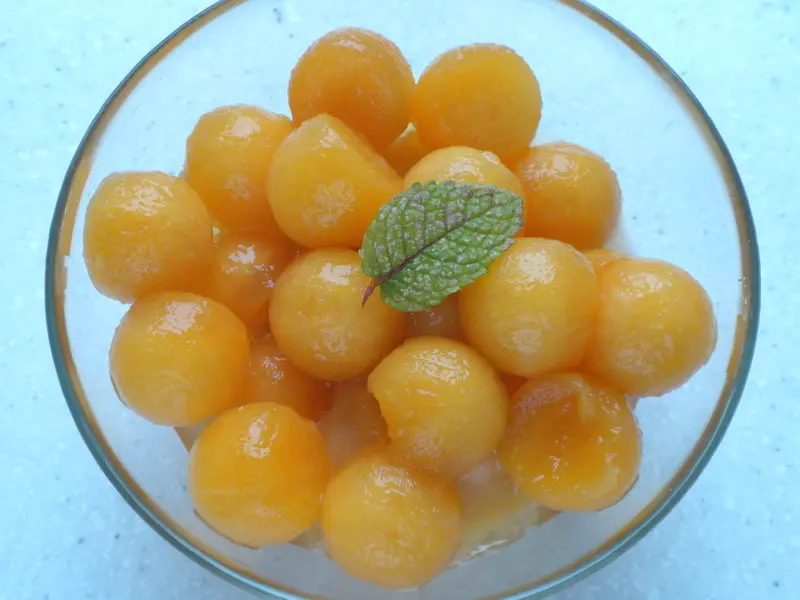 Melón glaseado al Porto
