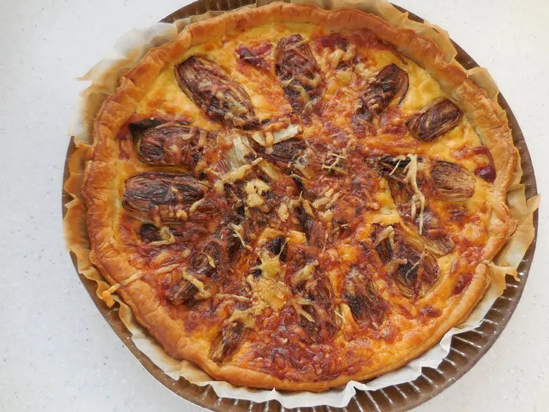 Tarta fina de endibias