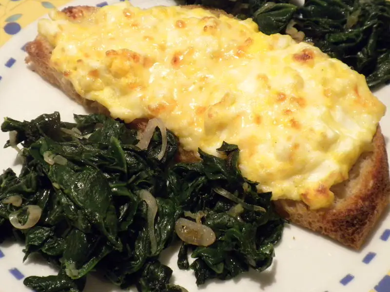 Gratinado con espinacas