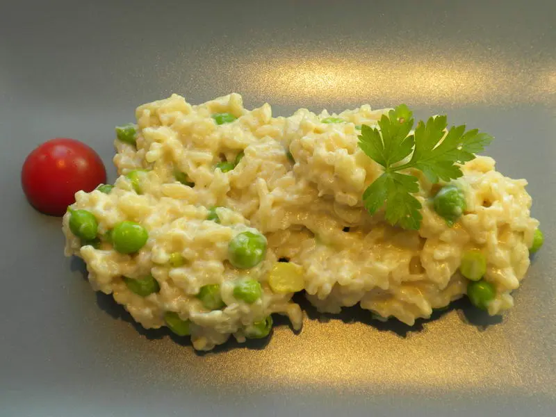 Risotto de guisantes "Mantecare"