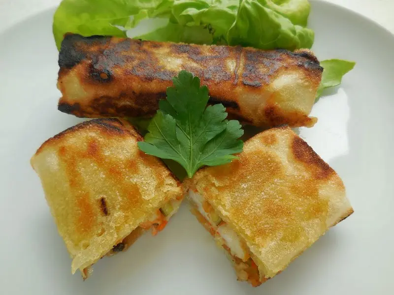 Patatas fritas con gambas