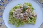 Berberechos y col verde con crema ahumada