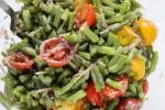 Ensalada de tomates cherry y judías verdes