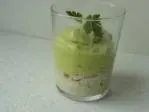 Espuma de aguacate con cangrejo en verrina