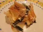 Ladrillos de espinacas y queso gratinados