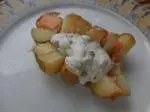 Patatas con salmón ahumado
