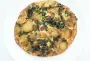 Quiche sin masa con patatas y espinacas frescas.