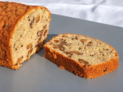 Pastel de nueces y avena