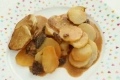 Gratinado de patatas con colmenillas y vino amarillo