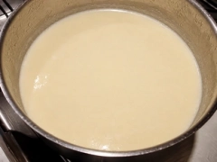 Sopa de nabos y puré de sésamo